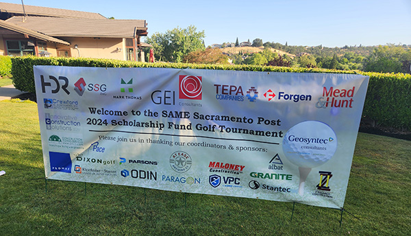 SAME Sacramento Golf Tournament Welcome Banner
